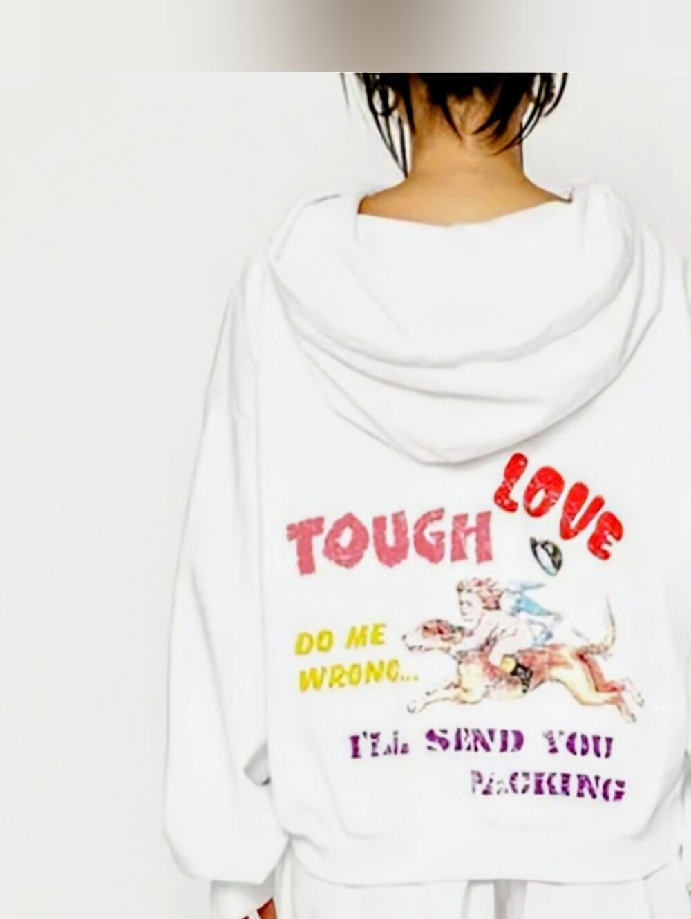 Boys Lie tough love white hoodie